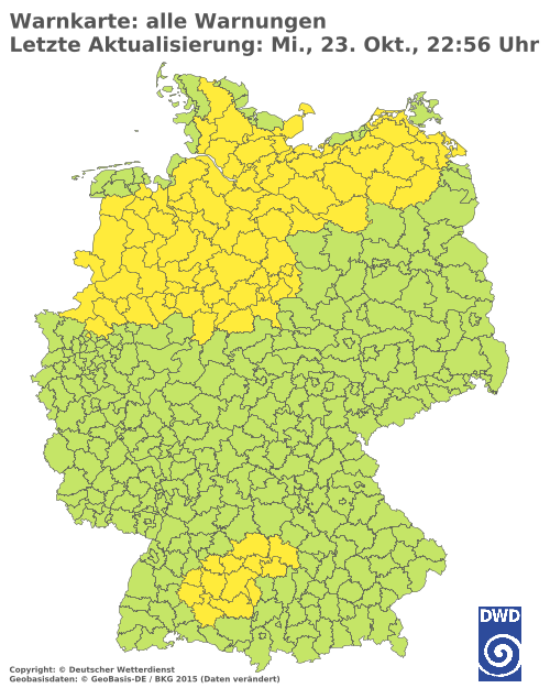 Aktuelle Wetterwarnungen für  Berlin