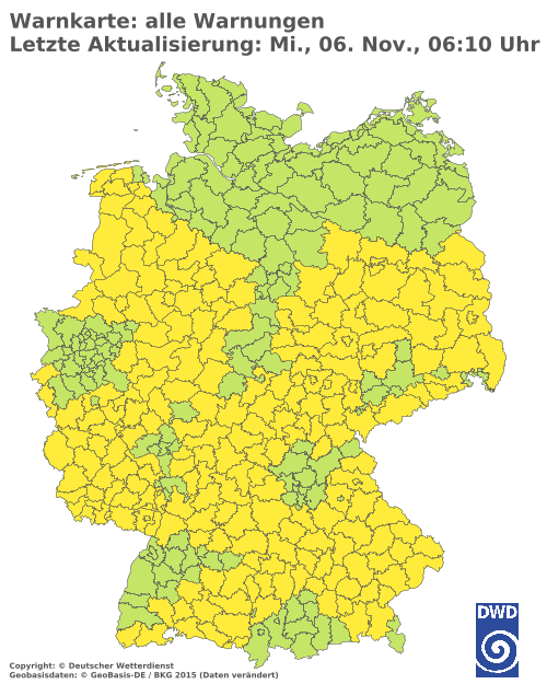 Aktuelle Wetterwarnungen für  Berlin