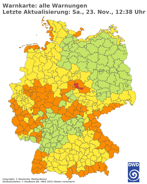 Aktuelle Wetterwarnungen für  Berlin